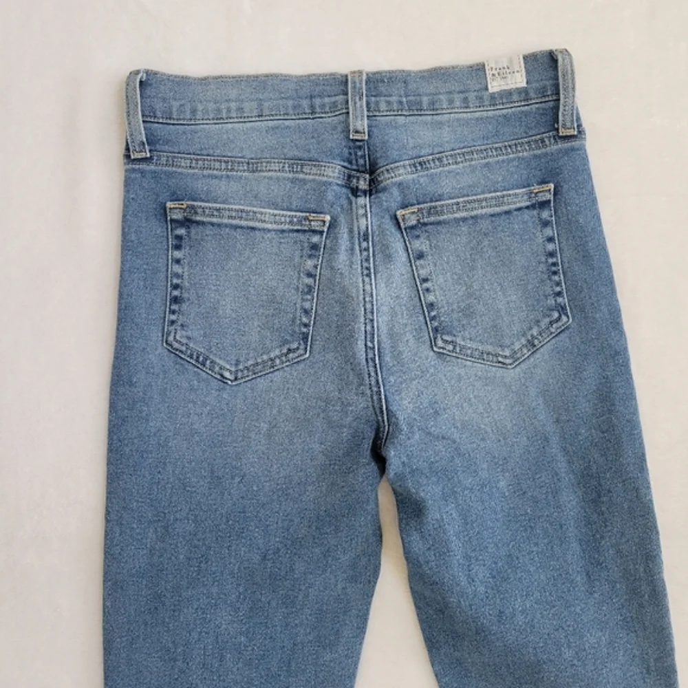 Frank & Eileen Cork‎ Jeans Size 26 Blue Straight Crop Raw Hem Denim